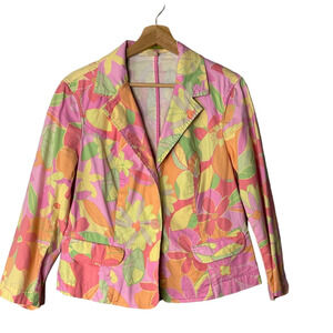 Vintage Sigrid Olsen Pastel Floral Cotton Blazer